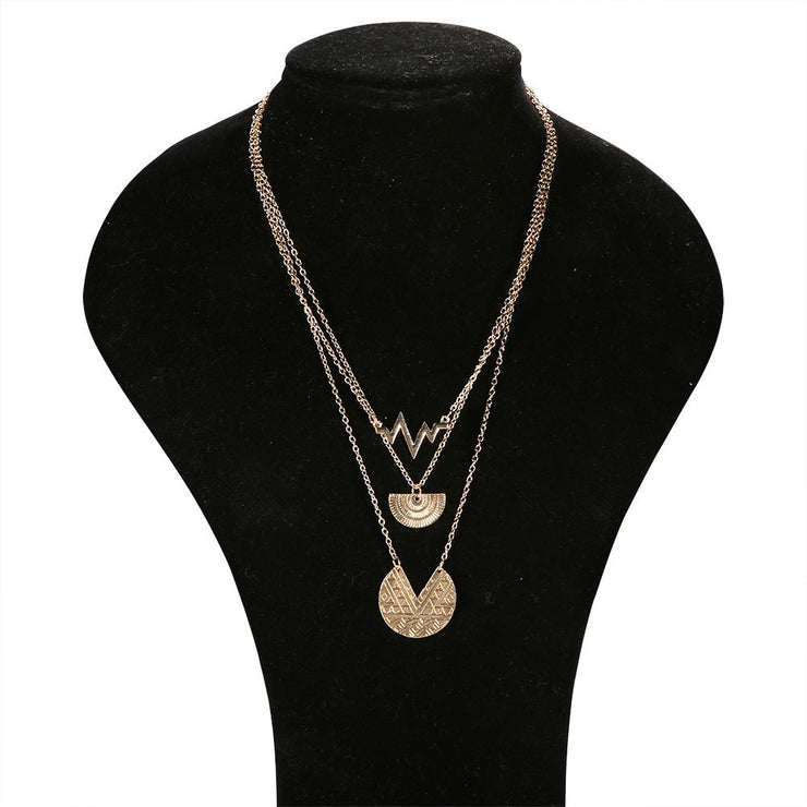Multi-layer necklace round necklace