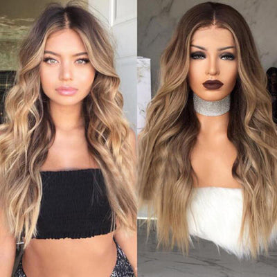 European And American Ladies With Long Brown Gradual Curly Hair