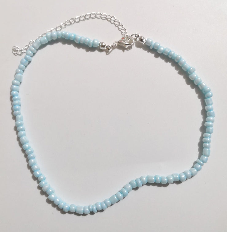 Short Necklace Handmade Wild Color Rice Bead Necklace