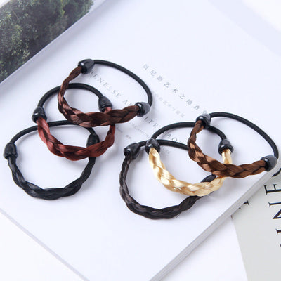 Simple hair rope braid elastic hair band wig hair ring