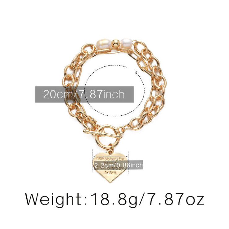 Wholesale Bracelets Pearl Alloy Neutral Chain