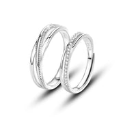 Couple Simple High Sense Four Claw Couple Rings Fashion Open Ring